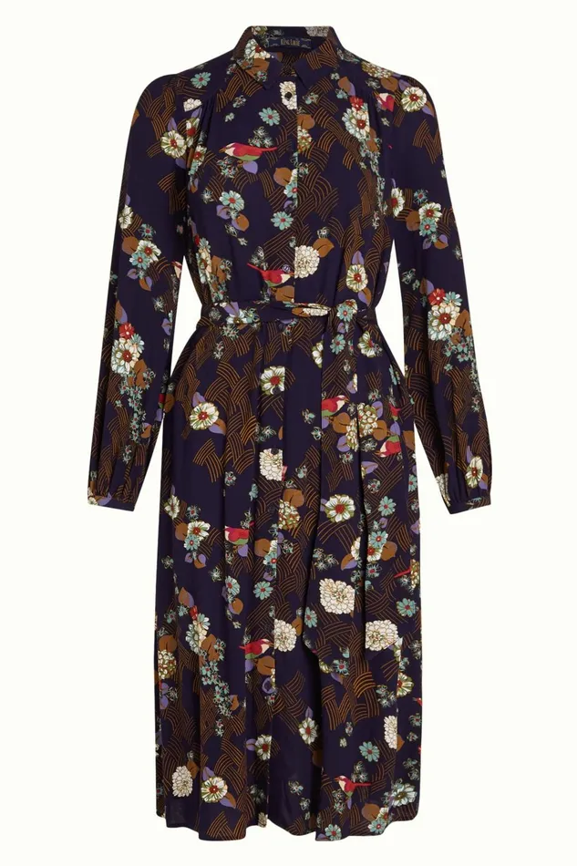 Dresses Women King Louie Carina Dress Rising Evening Blue 8211 Rising