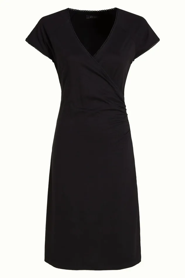 Dresses Women King Louie Cross Dress Viscose Classic Black 8211 Viscose Classic