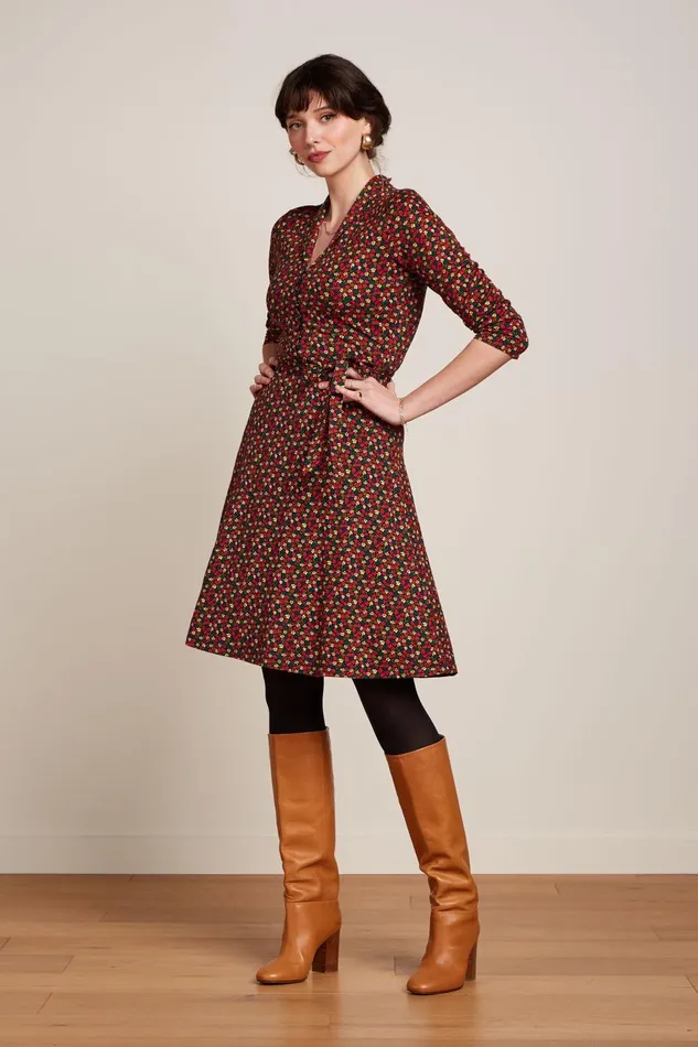 Dresses Women King Louie Emmy Dress Flaminga Black 8211 Flaminga