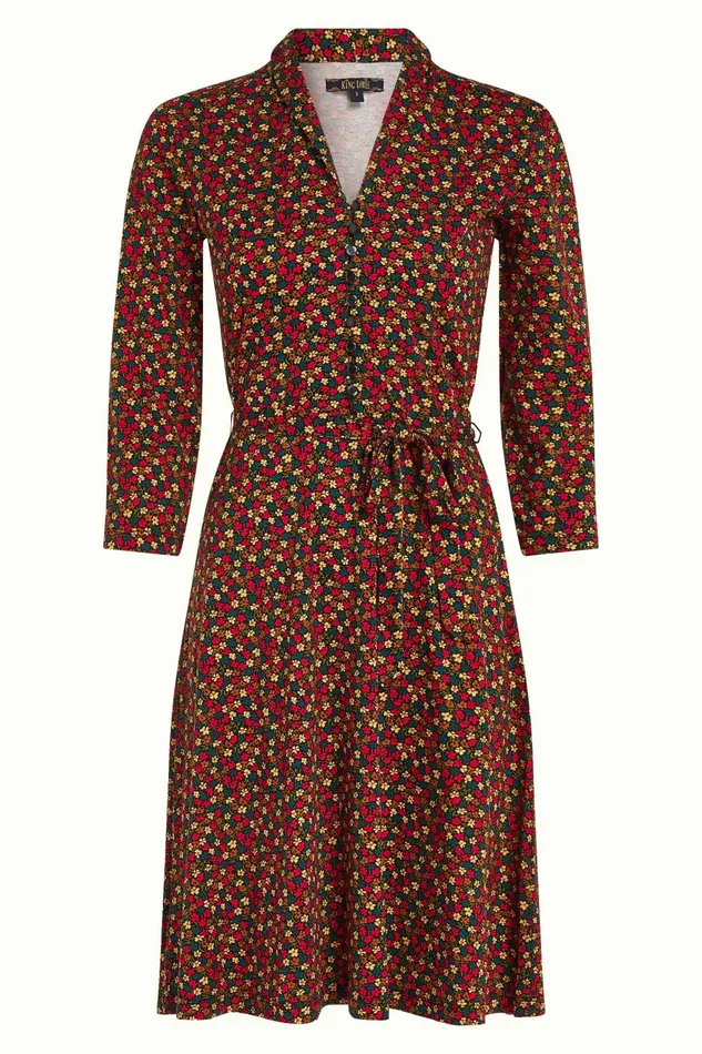 Dresses Women King Louie Emmy Dress Flaminga Black 8211 Flaminga