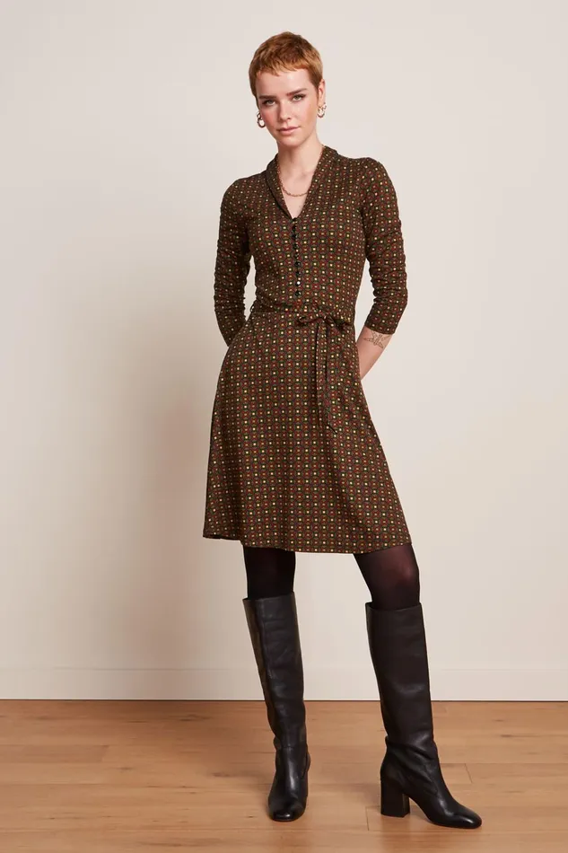 Dresses Women King Louie Emmy Dress Valley Cabernet Red 8211 Valley