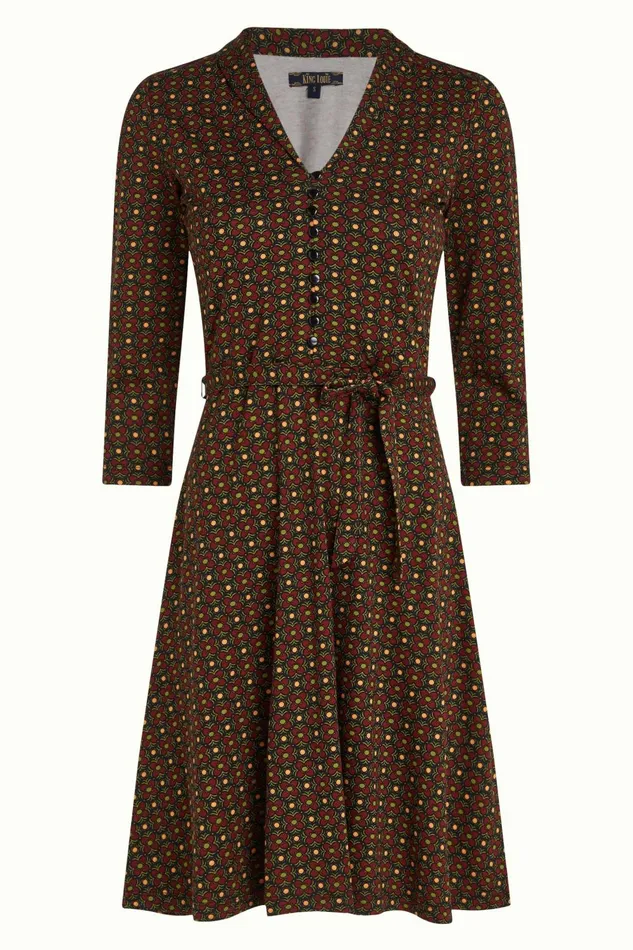 Dresses Women King Louie Emmy Dress Valley Cabernet Red 8211 Valley