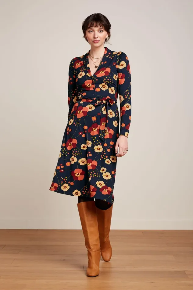Dresses Women King Louie Lola Dress Melody Evening Blue 8211 Melody