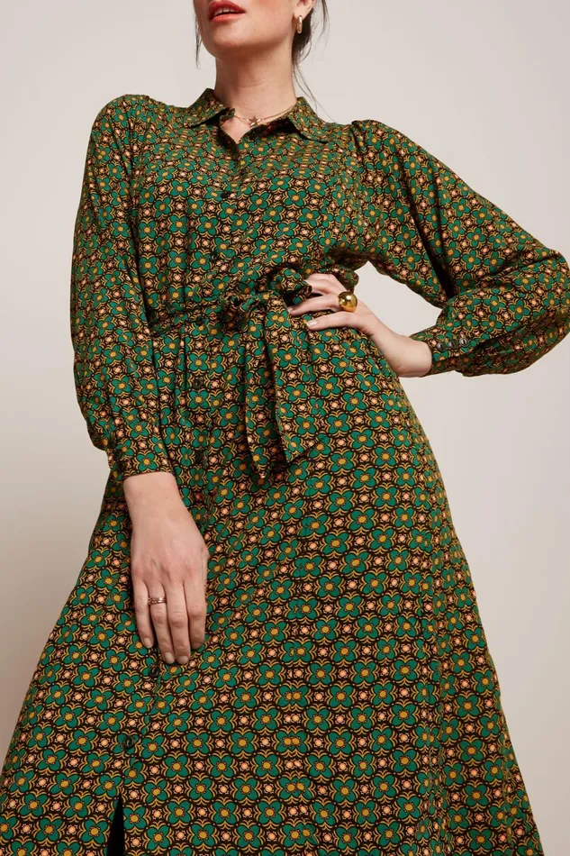 Dresses Women King Louie Marisa Dress Valley Peacock Green 8211 Valley