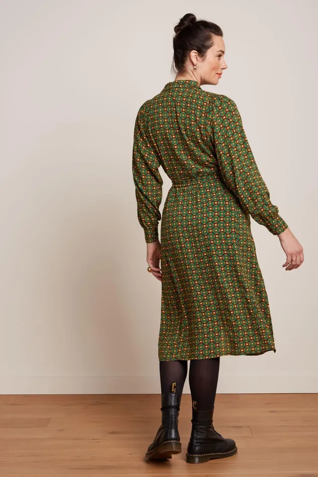 Dresses Women King Louie Marisa Dress Valley Peacock Green 8211 Valley