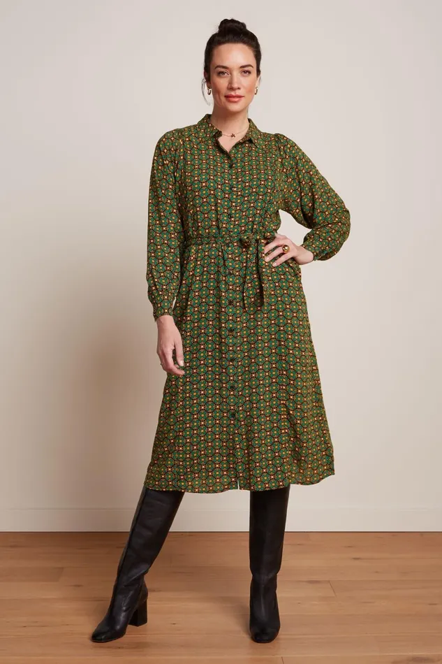 Dresses Women King Louie Marisa Dress Valley Peacock Green 8211 Valley
