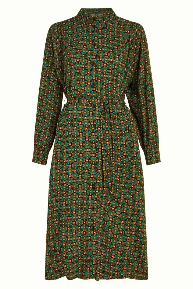 Dresses Women King Louie Marisa Dress Valley Peacock Green 8211 Valley