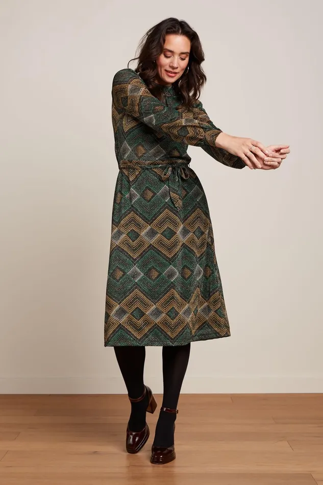 Dresses Women King Louie Phoebe Dress Morrison Pine Green 8211 Morrison