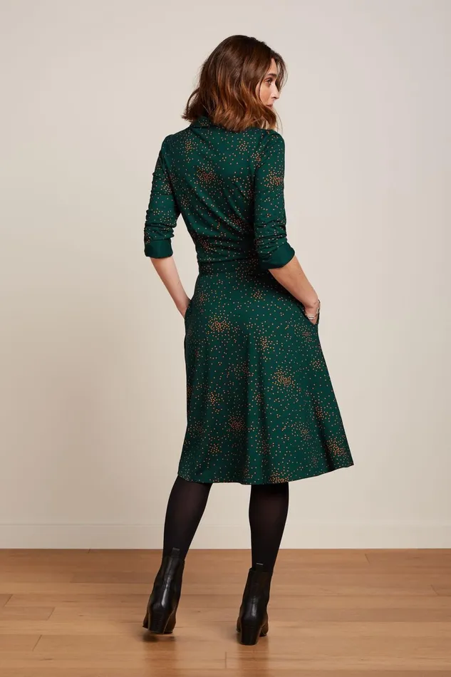 Dresses Women King Louie Sheeva Dress Valentine Pine Green 8211 Valentine