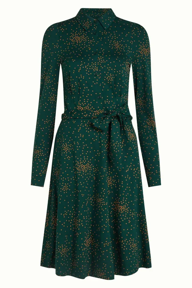 Dresses Women King Louie Sheeva Dress Valentine Pine Green 8211 Valentine