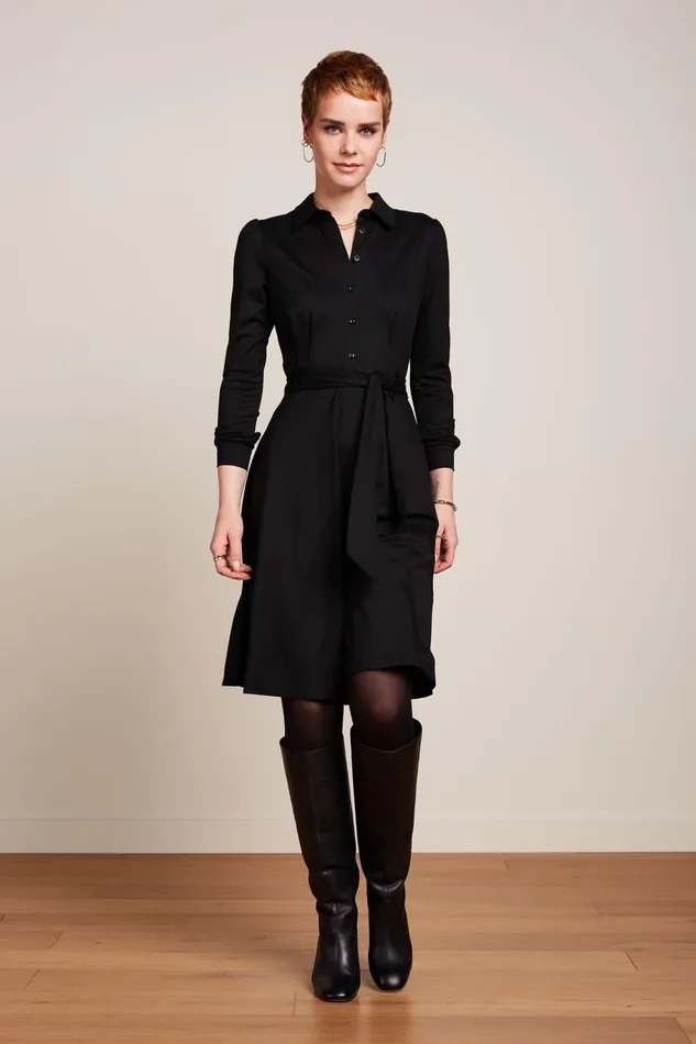 Dresses Women King Louie Sheeva Dress Viscose Classic Black 8211 Viscose Classic