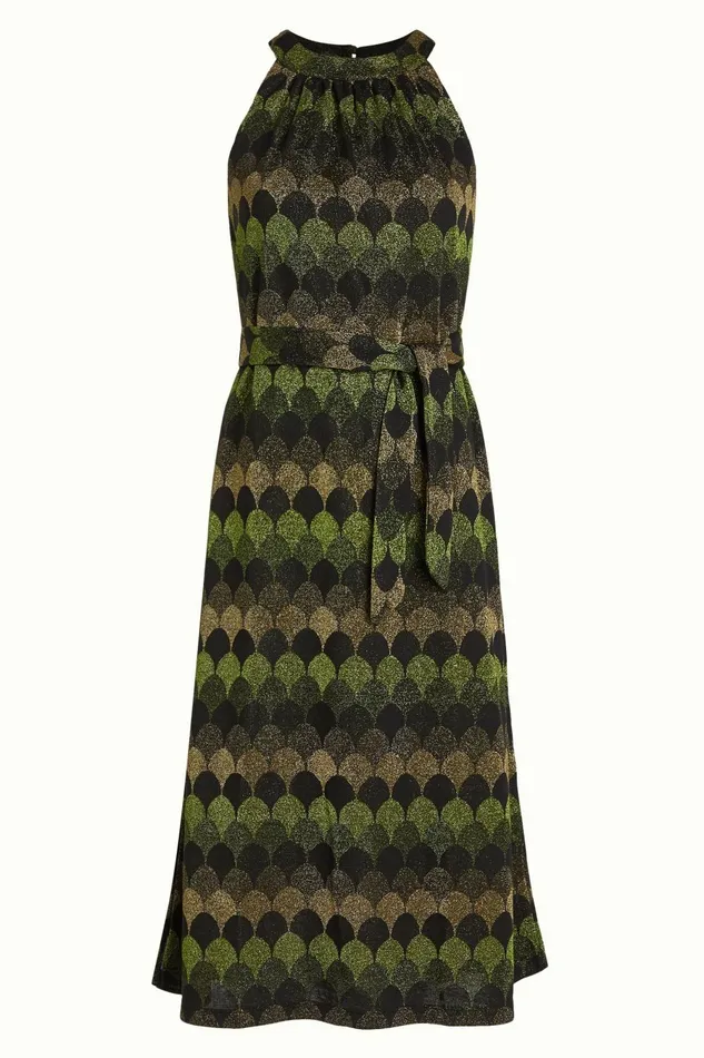 Dresses Women King Louie Virna Dress Diva Jacquard Olive Green 8211 Diva