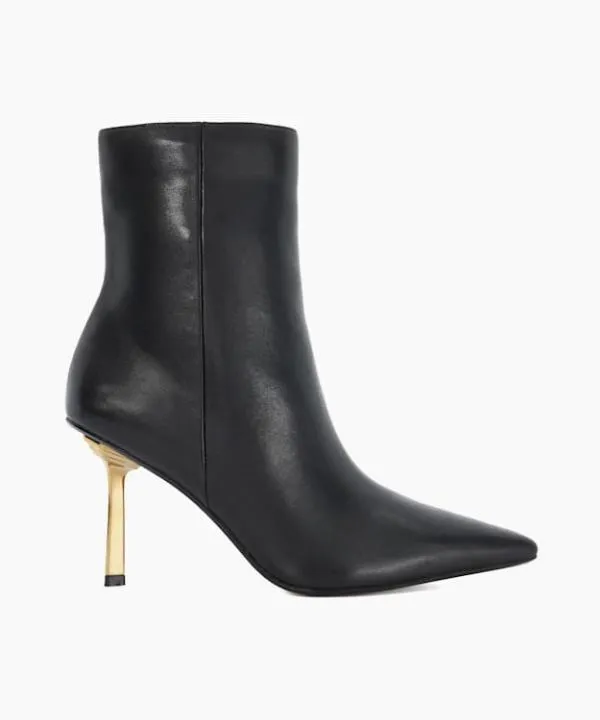 Dune London Ankle Boots Olara Black Sculptured Gold Heel Leather Ankle Boots Dune London Black 8211 Women Dune London Ankle Boots Olara Black Sculptured Gold Heel Leather Ankle Boots Dune London Black 8211 Women