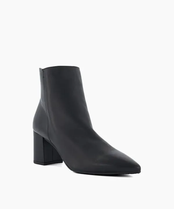 Dune London Ankle Boots Olexa Black BlockHeeled Leather Ankle Boots Dune London Black 8211 Women