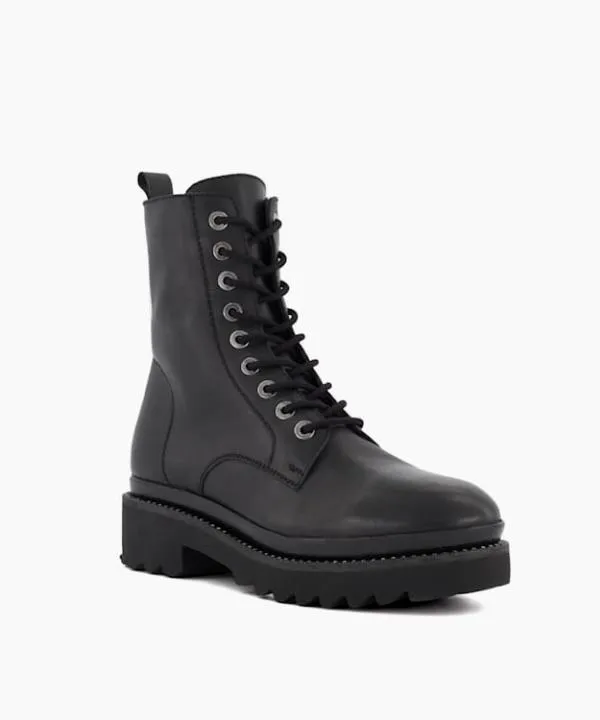 Dune London Ankle Boots Palz Black Casual Leather LaceUp Boots Dune London Black 8211 Women