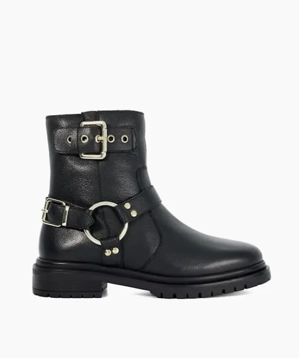 Dune London Ankle Boots Panos Black Cleated Sole Biker Boots Dune London Black 8211 Women