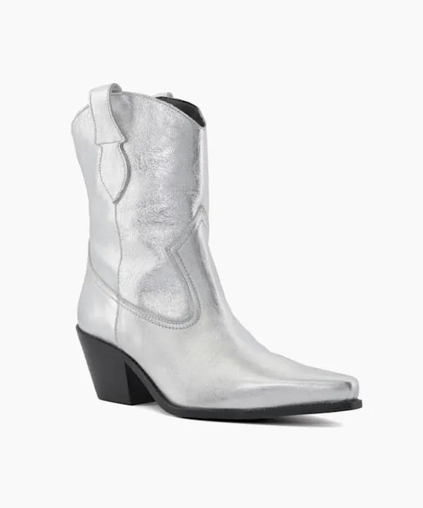 Dune London Ankle Boots Pardner Silver Metallic Leather Western Boots Dune London Metallic 8211 Women Dune London Ankle Boots Pardner Silver Metallic Leather Western Boots Dune London Metallic 8211 Women