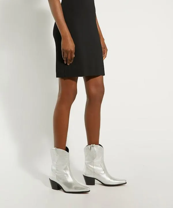 Dune London Ankle Boots Pardner Silver Metallic Leather Western Boots Dune London Metallic 8211 Women Dune London Ankle Boots Pardner Silver Metallic Leather Western Boots Dune London Metallic 8211 Women