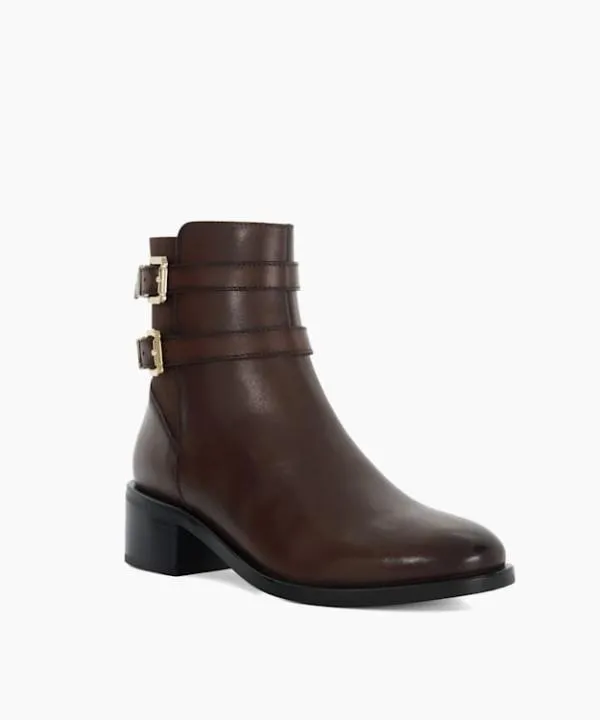 Dune London Ankle Boots Patter Brown Leather Double Buckle Block Heel Boots Dune London Brown 8211 Women Dune London Ankle Boots Patter Brown Leather Double Buckle Block Heel Boots Dune London Brown 8211 Women