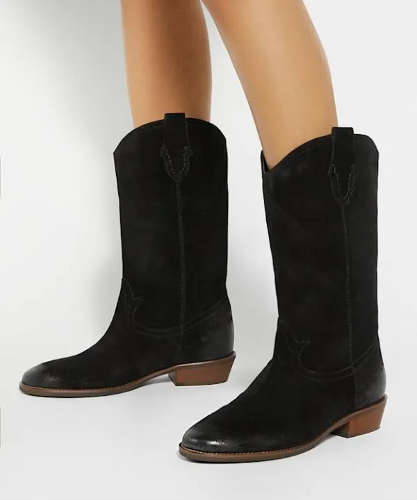 Dune London Ankle Boots Prickles Black Low Block Heel Cowboy Boots Dune London Black 8211 Women Dune London Ankle Boots Prickles Black Low Block Heel Cowboy Boots Dune London Black 8211 Women