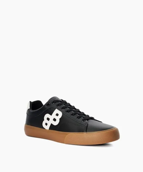 Dune London Casual Shoes Aiden Tenn Black Monogram Detail Trainers Dune London Black 8211 Men