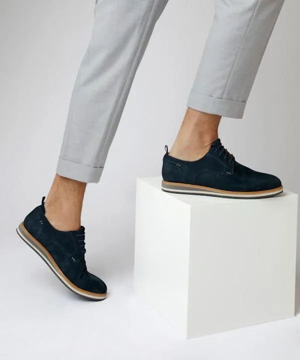 Dune London Casual Shoes Bucatini Navy Wedge Sole Lace Up Shoes Dune London Blue 8211 Men Dune London Casual Shoes Bucatini Navy Wedge Sole Lace Up Shoes Dune London Blue 8211 Men