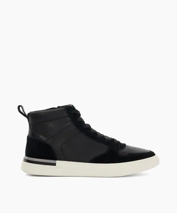 Dune London Casual Shoes Strictly Black High Top Perforated Trainers Dune London Black 8211 Men Dune London Casual Shoes Strictly Black High Top Perforated Trainers Dune London Black 8211 Men