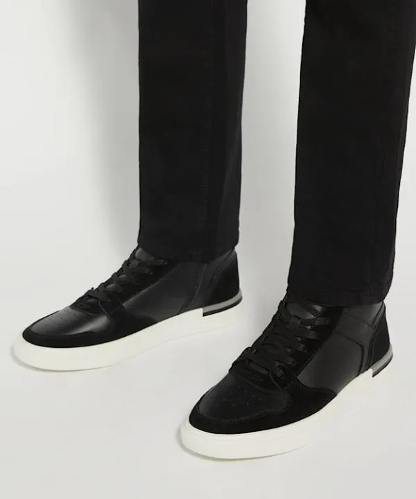 Dune London Casual Shoes Strictly Black High Top Perforated Trainers Dune London Black 8211 Men Dune London Casual Shoes Strictly Black High Top Perforated Trainers Dune London Black 8211 Men