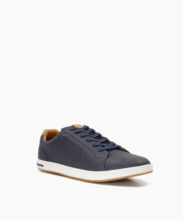 Dune London Casual Shoes Tezzy Navy Perforated LaceUp Trainers Dune London Blue 8211 Men