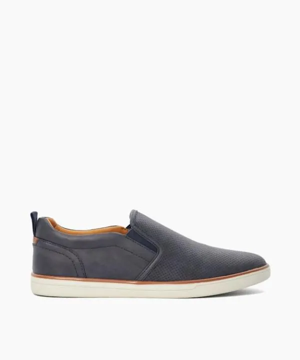 Dune London Casual Shoes Totals Navy Perforated Embossed Casual Shoes Dune London Blue 8211 Men
