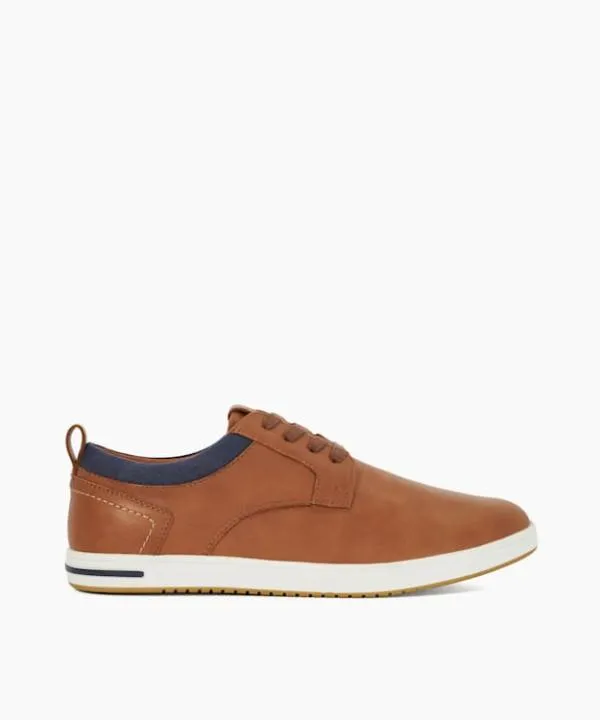 Dune London Casual Shoes Travels Tan Wide Fit Leather Laceup Trainer Dune London Brown 8211 Men Dune London Casual Shoes Travels Tan Wide Fit Leather Laceup Trainer Dune London Brown 8211 Men
