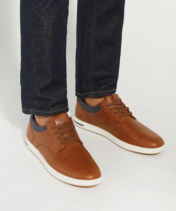 Dune London Casual Shoes Travels Tan Wide Fit Leather Laceup Trainer Dune London Brown 8211 Men Dune London Casual Shoes Travels Tan Wide Fit Leather Laceup Trainer Dune London Brown 8211 Men
