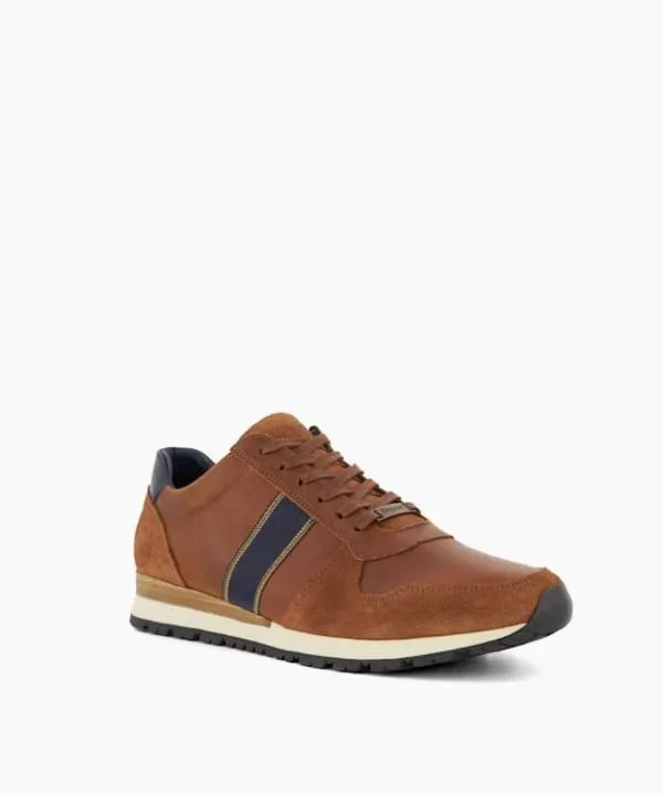 Dune London Casual Shoes Treck Dark Tan Wide Fit Lace Up Runner Dune London Brown 8211 Men Dune London Casual Shoes Treck Dark Tan Wide Fit Lace Up Runner Dune London Brown 8211 Men