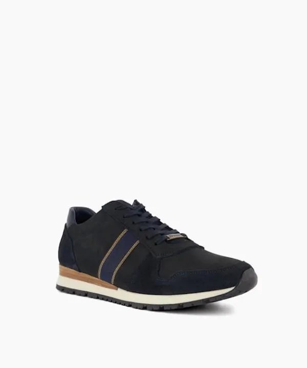 Dune London Casual Shoes Treck Navy Wide Fit Lace Up Runner Dune London Blue 8211 Men Dune London Casual Shoes Treck Navy Wide Fit Lace Up Runner Dune London Blue 8211 Men