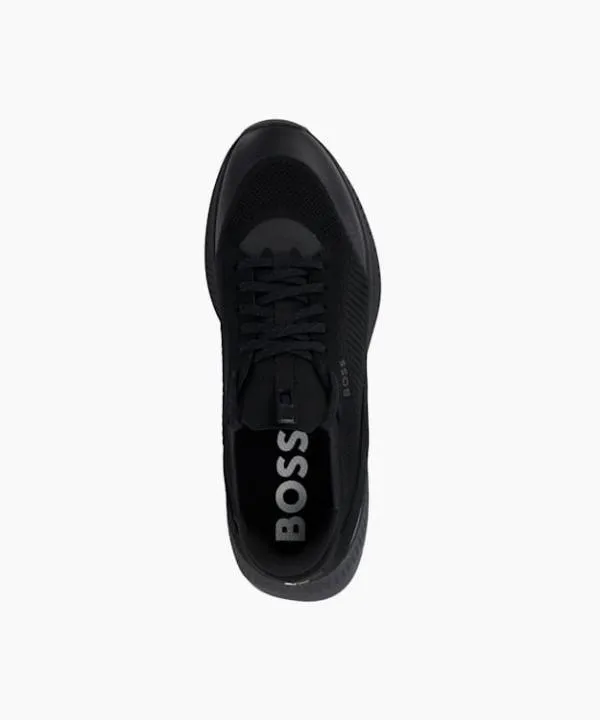 Dune London Casual Shoes Ttnm Evo Black Wedge Sole Lace Trainers Dune London Black 8211 Men