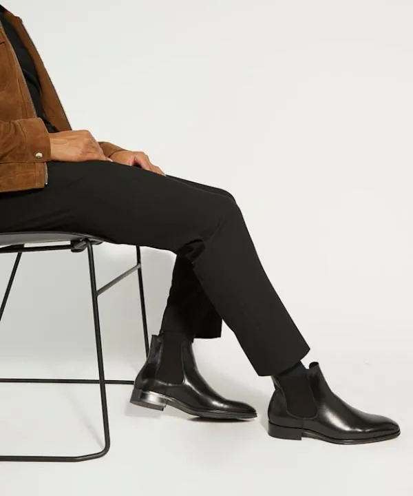 Dune London Chelsea Boots Mandatory Black Leather Chelsea Boots Dune London Black 8211 Men