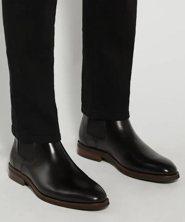Dune London Chelsea Boots Maxton Black Pull On Leather Boots Dune London Black 8211 Men