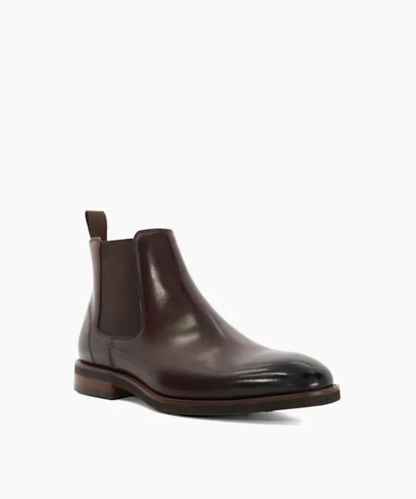 Dune London Chelsea Boots Maxton Brown Pull On Leather Boots Dune London Brown 8211 Men