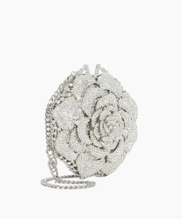 Dune London Clutch Bags Bling Silver Floral Diamante Embellished Clutch Dune London Metallic 8211 Women Dune London Clutch Bags Bling Silver Floral Diamante Embellished Clutch Dune London Metallic 8211 Women