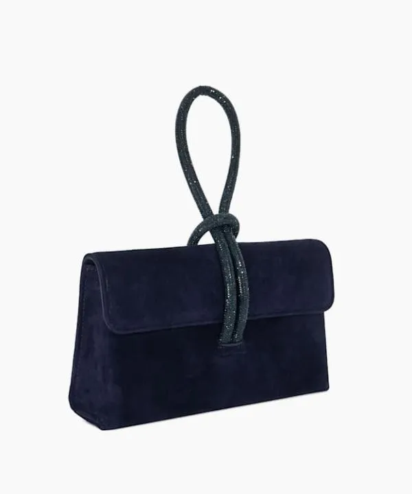 Dune London Clutch Bags Brynie Navy DiamanteLoopHandle Grab Bag Dune London Blue 8211 Women