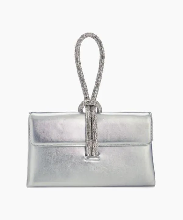 Dune London Clutch Bags Brynie Silver DiamanteLoopHandle Grab Bag Dune London Metallic Synthetic 8211 Women Dune London Clutch Bags Brynie Silver DiamanteLoopHandle Grab Bag Dune London Metallic Synthetic 8211 Women
