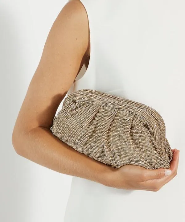 Dune London Clutch Bags Elegent Gold Embellished Mesh Clutch Bag Dune London Metallic 8211 Women Dune London Clutch Bags Elegent Gold Embellished Mesh Clutch Bag Dune London Metallic 8211 Women