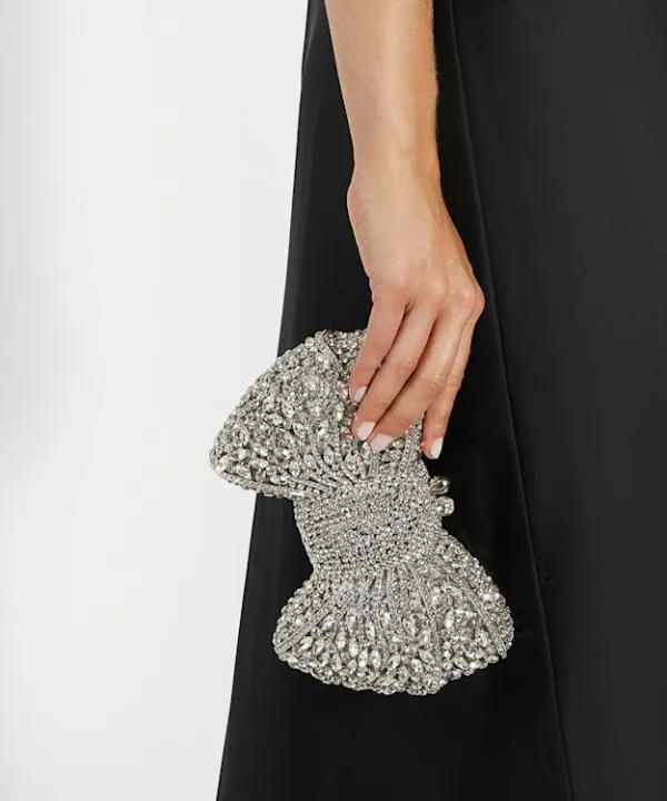 Dune London Clutch Bags Enchant Silver Embellished Bow Clutch Bag Dune London Metallic 8211 Women Dune London Clutch Bags Enchant Silver Embellished Bow Clutch Bag Dune London Metallic 8211 Women