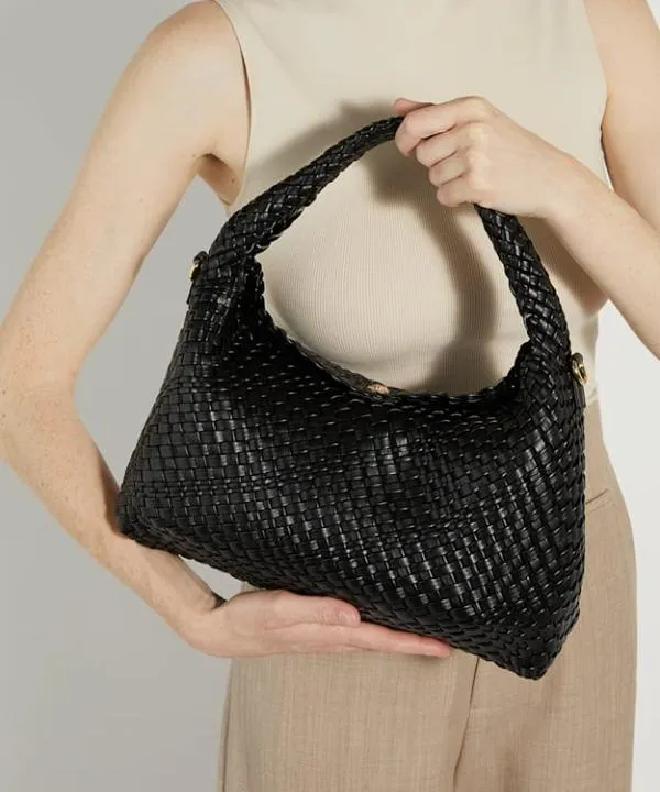Dune London Crossbody Bags Deliberate Black Woven Shoulder Bag Dune London Black 8211 Women Dune London Crossbody Bags Deliberate Black Woven Shoulder Bag Dune London Black 8211 Women