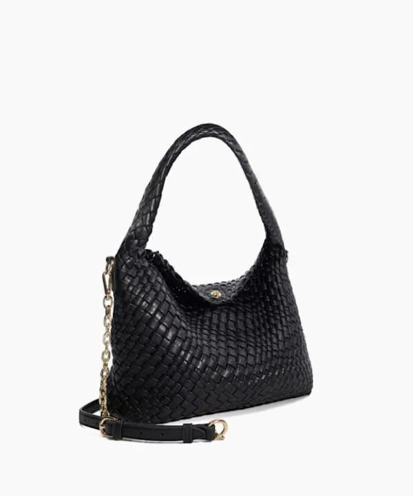 Dune London Crossbody Bags Deliberate Black Woven Shoulder Bag Dune London Black 8211 Women Dune London Crossbody Bags Deliberate Black Woven Shoulder Bag Dune London Black 8211 Women