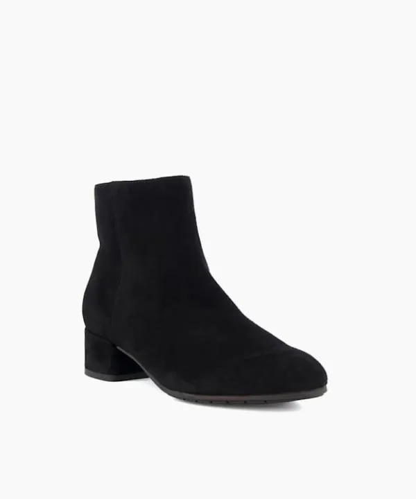 Dune London Flat Boots Pippie Black LowHeel Suede Black Ankle Boots Dune London Black 8211 Women