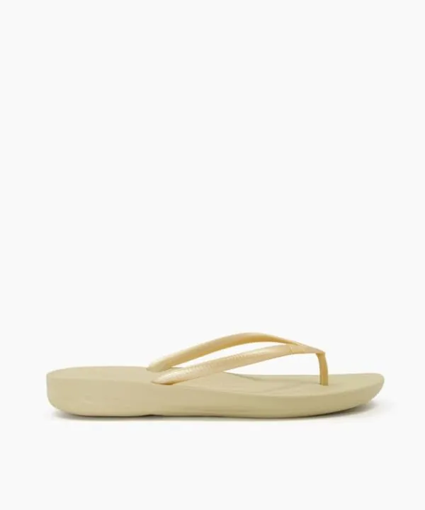 Dune London Flat Sandals Iqushion Gold Wedge Flip Flop Dune London Metallic 8211 Women