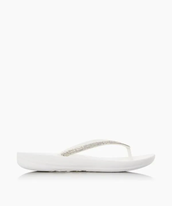 Dune London Flat Sandals Iqushion Sparkl White Wedge Flip Flop Dune London White 8211 Women