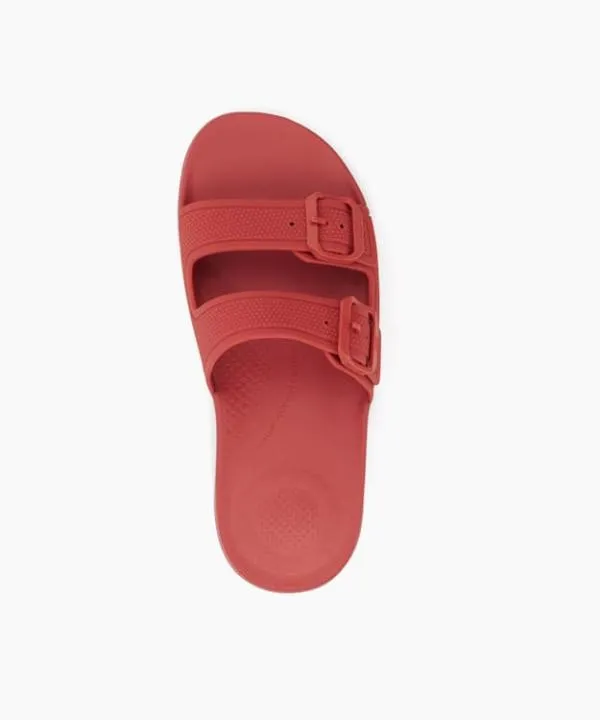 Dune London Flat Sandals Iqushion Strap Red Double Buckle Strap Sliders Dune London Red 8211 Women Dune London Flat Sandals Iqushion Strap Red Double Buckle Strap Sliders Dune London Red 8211 Women