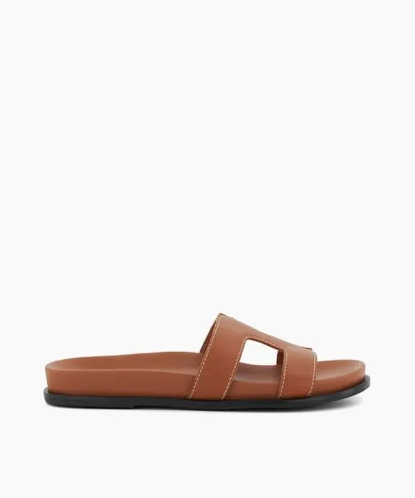 Dune London Flat Sandals Loupa Tan Wide Fit ComfortFootbed Flat Leather Sandals Dune London Brown 8211 Women Dune London Flat Sandals Loupa Tan Wide Fit ComfortFootbed Flat Leather Sandals Dune London Brown 8211 Women